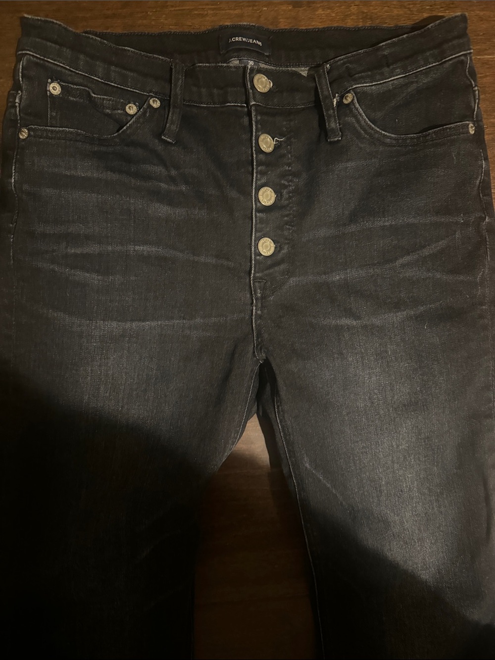 J. Crew Women’s Black Demi-Boot Crop Jeans with Raw Hem - Picture 3 of 6